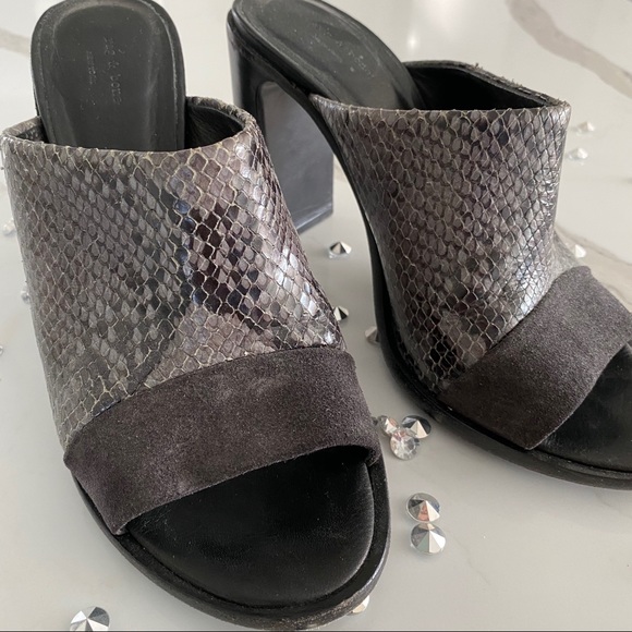 Rag & Bone Snakeskin Mules - Picture 3 of 5